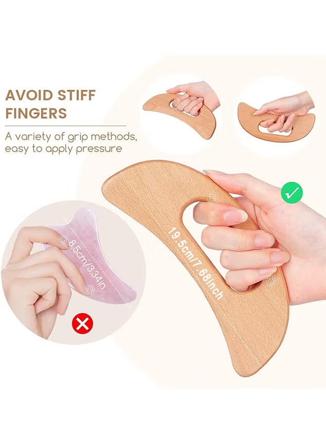 HTKCRX Wooden Massage Tools Gua Sha Tools, Scraping And Massaging Muscles To Relax The Muscles Throughout The Body, Achieving The Effect Of Relieving Body Pain - Image 4